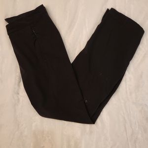 REI Technical Hiking Pants Outdoors Roll Up Cuff Womens Black Sz 4